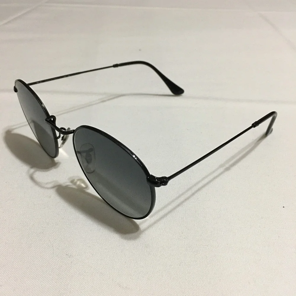 Ray-Ban RB3447-N 002/71 Sunglasses Round Metal 53-21-145 Black Italy